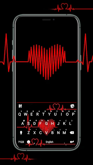 Heartbeat Parallax Keyboard Background Screenshot 0