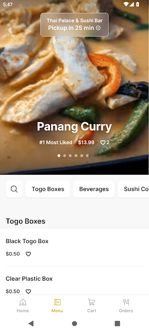 Thai Palace & Sushi Bar Screenshot 1