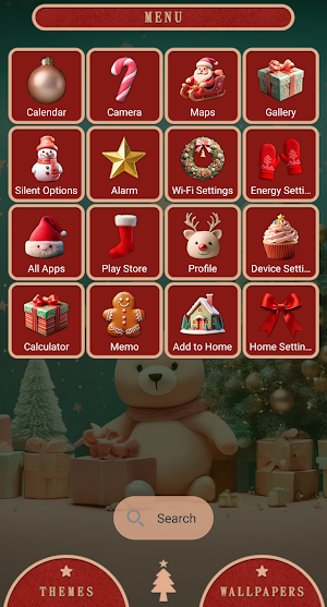 Teddy Bear Christmas Theme Screenshot 1