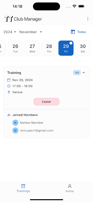 TT Club Manager Screenshot 1