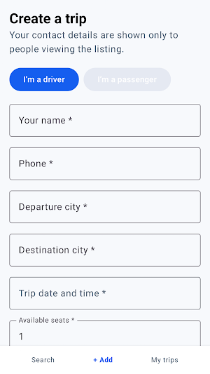 Poputchiki: Ride Sharing Screenshot 3