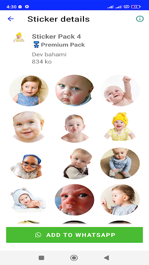 autocollants de bébés mignons Screenshot 1