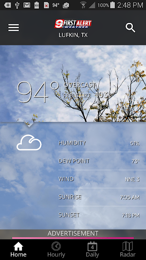 KTRE 9 First Alert Weather Screenshot 0