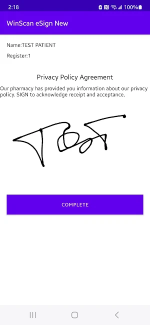 WinScan eSign Screenshot 2