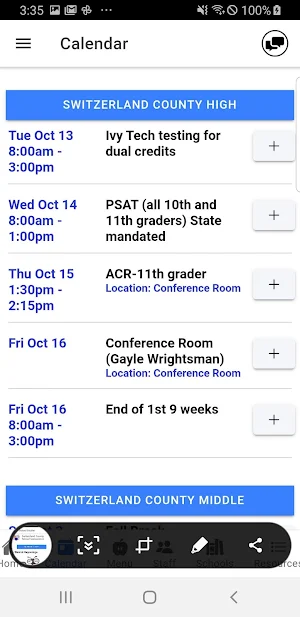 Switzerland County School Corporation Screenshot 1