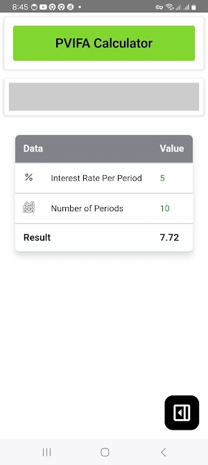 PVIFA Calculator Screenshot 3