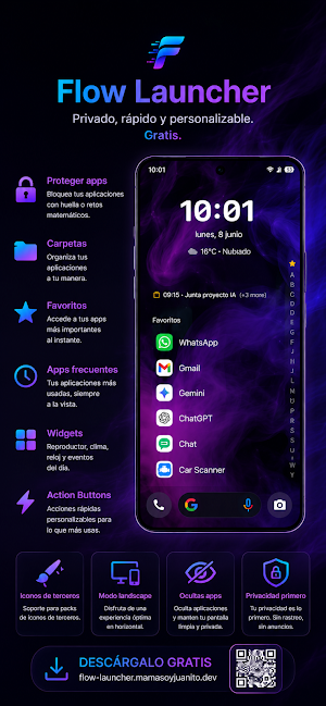 Flow Minimalist Launcher Screenshot 0