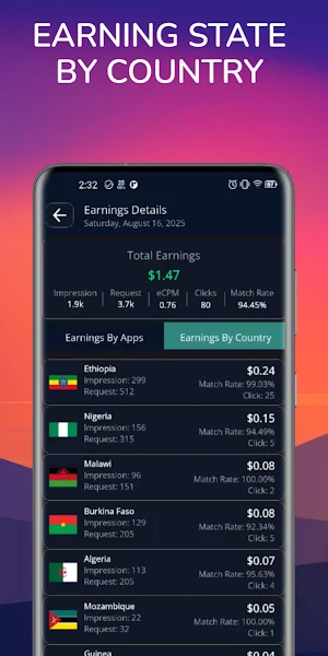 Ad Earnings Tracker-Admob Data Screenshot 2