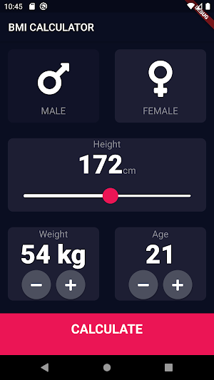 BMI Calculator Screenshot 1