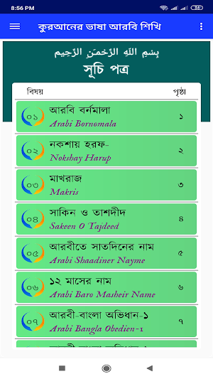 কুরআনের ভাষা আরবি শিখি Screenshot 2