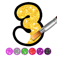 Glitter Number and letters col