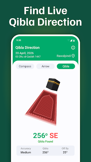 Qibla Finder: Qibla Compass Screenshot 1