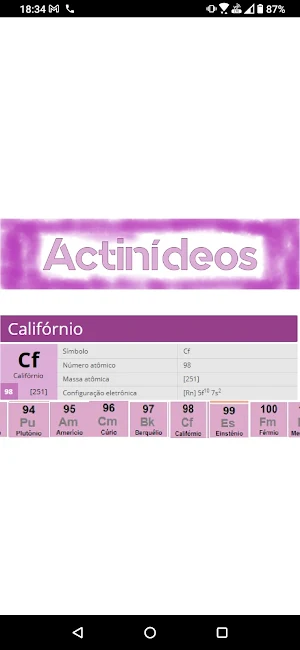 Química - Tabela periódica Screenshot 3