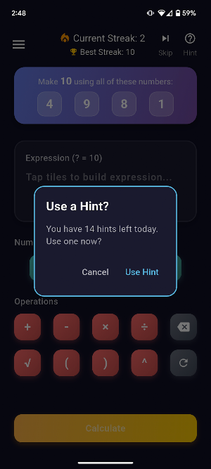 Formula 10: Number Puzzle Game Screenshot 3