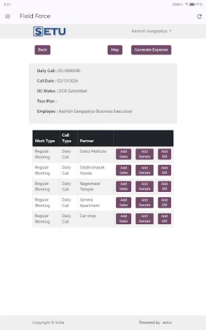 Field Force Management App Screenshot 2