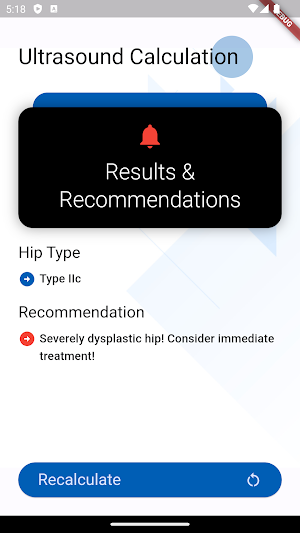 ICODE Hip US Calculator Screenshot 2