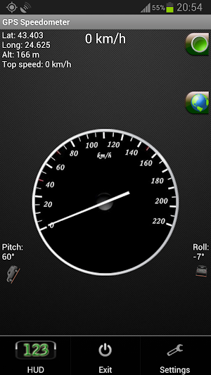 GPS Speedometer with HUD Screenshot 0