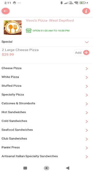 Vinni’s Pizza- West Deptford Screenshot 3