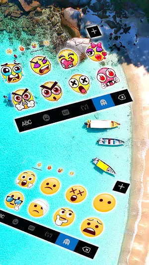 Tropical Transparent Keyboard Background Screenshot 3