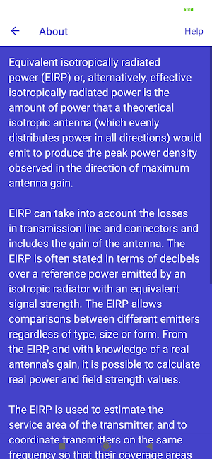 EIRP Calculator Screenshot 1