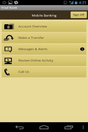 Triad Bank – Mobile Banking Screenshot 1