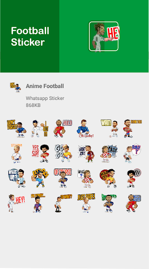 Cute Footballer Sticker Screenshot 2