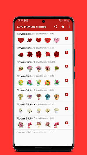 Stickers Love Flower WASticker Screenshot 0