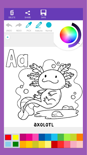 Alphabet Animal Coloring Book Screenshot 1