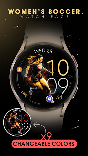 Women's Soccer Watch Face Screenshot 1