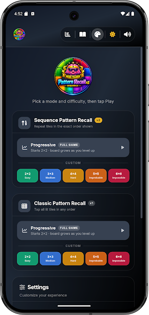 Pattern Recall v2 Offline Play Screenshot 1
