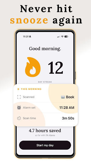 1% Alarm: Scan to Wake Up Screenshot 2