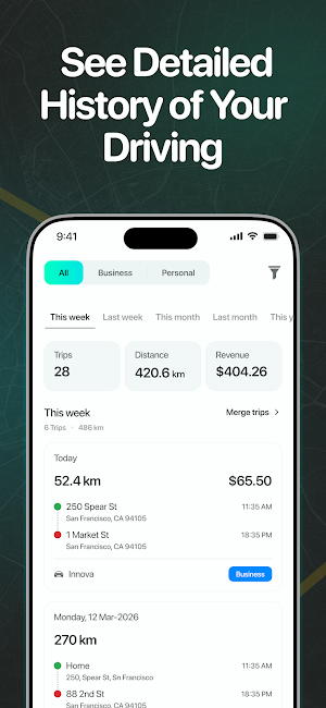 Mileage Tracker: Trip Log Screenshot 3