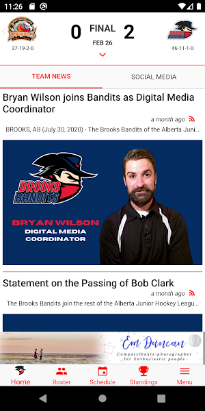 Brooks Bandits Official App Screenshot 1