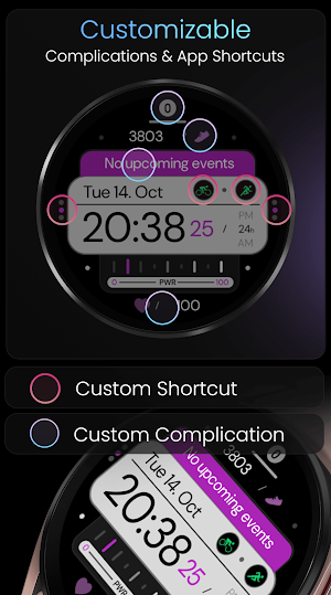 Dream 157 Digital Watch Face Screenshot 3