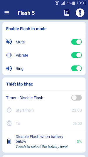Flash notification on Call & messages - Flash 5 Screenshot 2
