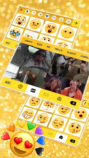 Cool Emojis Gravity Keyboard Background Screenshot 3