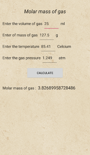 Molar Mass Of Gas Screenshot 2