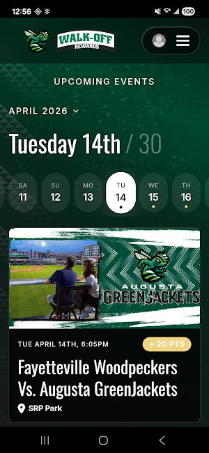 GreenJackets Walk-Off Rewards Screenshot 2