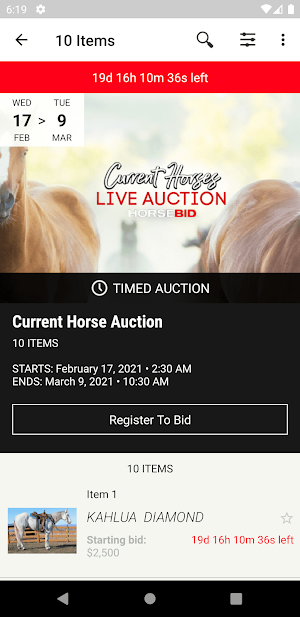 HorseBid Screenshot 1