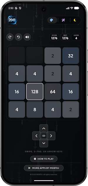 2048 Pro Offline Glass Edition Screenshot 2