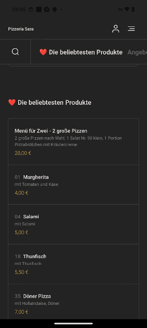 Pizzeria Sara Screenshot 2