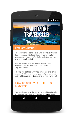 Temperzone Travel Club Screenshot 2