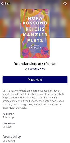 Stadtbibliothek Freiburg Screenshot 3
