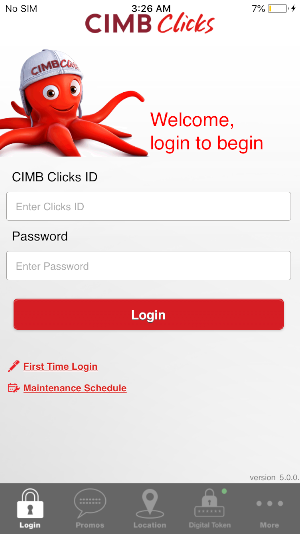 CIMB Clicks Singapore Screenshot 0