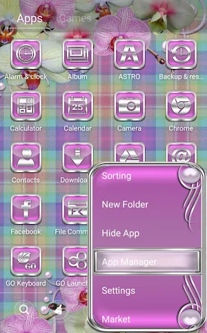 Tender Orchids Go Launcher the Screenshot 2