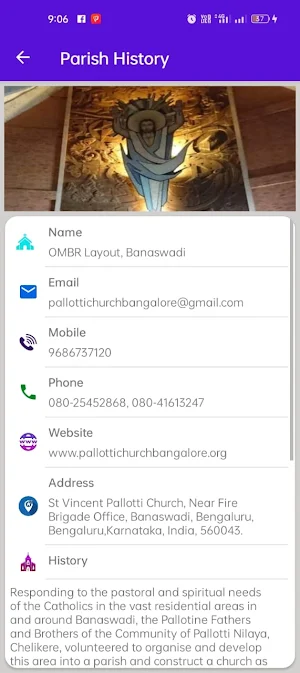 St.Vincent Pallotti Church Screenshot 1