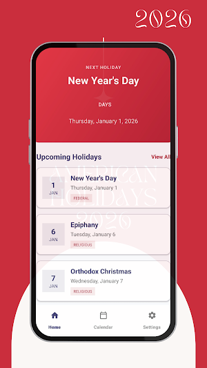 American Holidays 2026 Screenshot 2