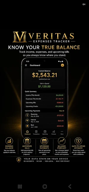 Veritas - Expenses Tracker Screenshot 0