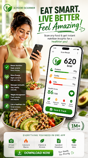 Calorie Counter : FoodLens AI Screenshot 1