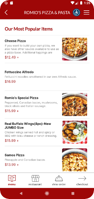 Romio's Pizza & Pasta Screenshot 2